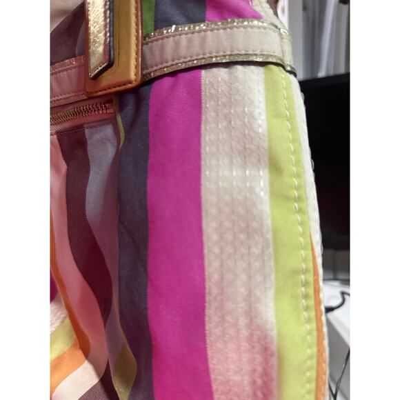 #A74 Coach Legacy Stripe Tote sequins - Picture 8 of 8